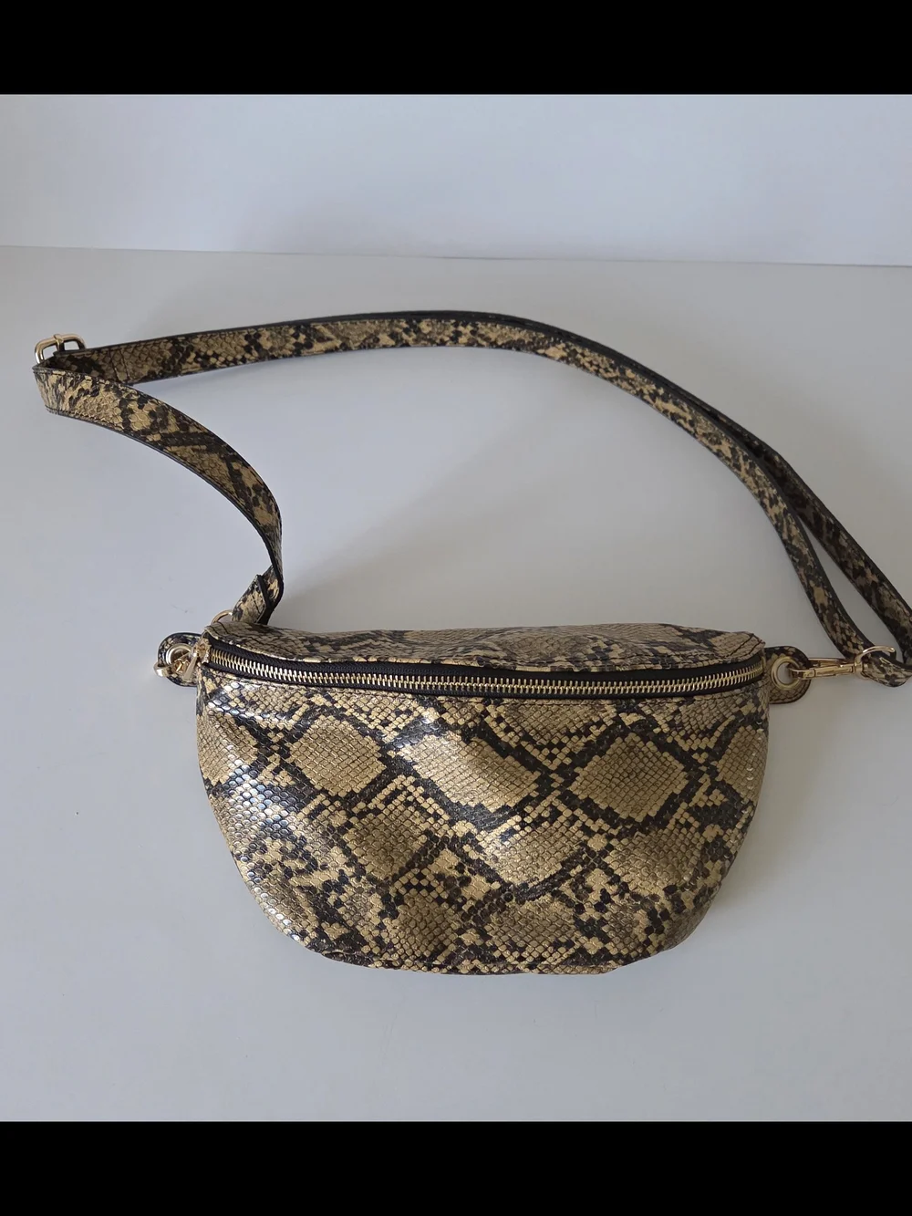 Python-Print Crossbody/Belt Bag - Picture 1 of 3